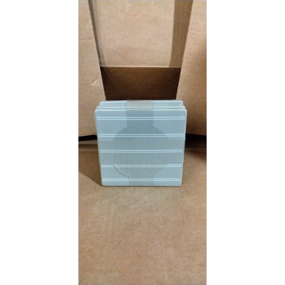 4pk Stoneware Striped Coasters Gray - Threshold™ Retail $10.00