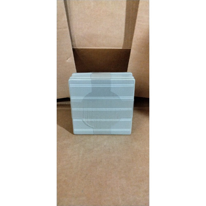 4pk Stoneware Striped Coasters Gray - Threshold™ Retail $10.00