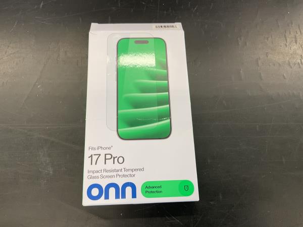 onn. 17 Pro Impact Resistant Tempered Glass Screen Protector Retail $10.00