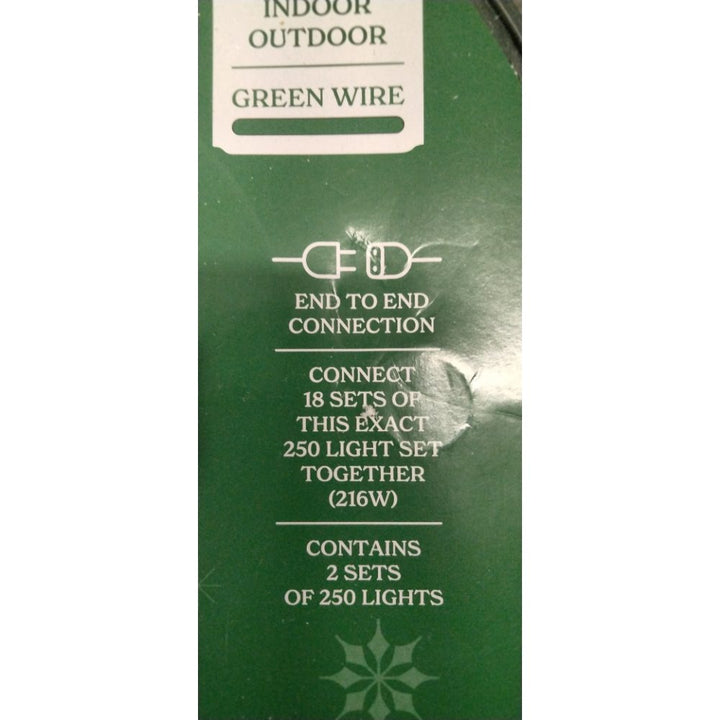 Holiday Time 500 Multicolor Mini Lights, LED, Indoor/Outdoor, Green Wire Retail $30.00