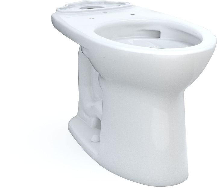 TOTO Drake Elongated Universal Height TORNADO FLUSH Toilet Bowl with CEFIONTECT, Cotton White - C776CEFG#01