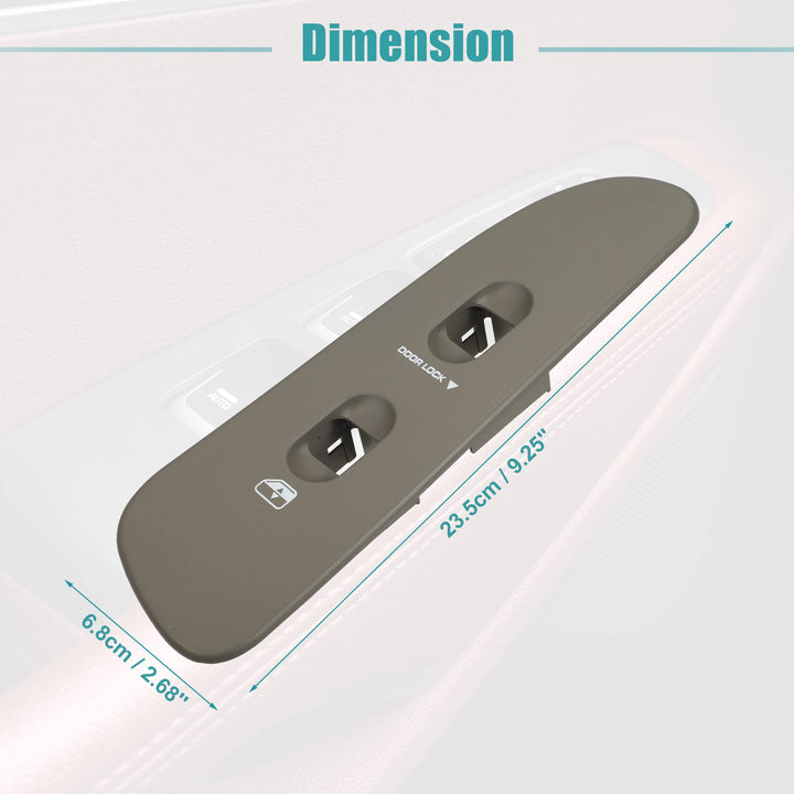 ACROPIX Front Left Driver Side Car Window Switch Trim Bezel for Dodge for Ram 1500 - Pack of 1 Gray