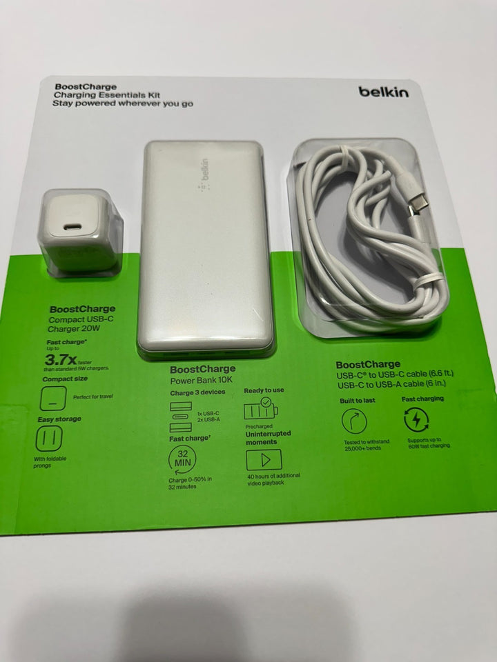 Power Bank, Belkin Boost Charge 20W Wall Charger with 10k, 3.7X Faster