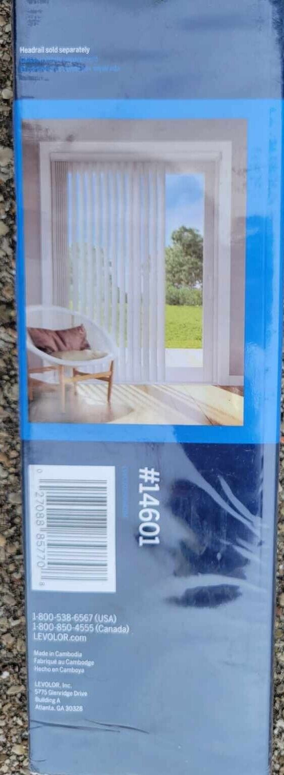 NEW LEVOLOR 54in Vertical Blind Crown Vanes White #14601