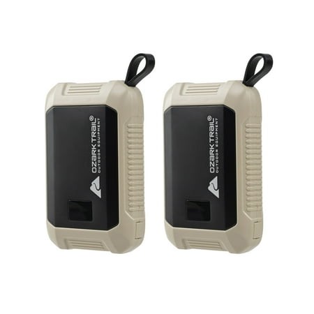 Ozark Trail 2 Pack 10400mAh Rechargeable Portable 3 Temp Hand Warmer for Camping