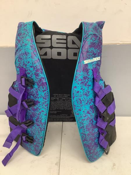 Sea-Doo Adult Medium Ski Vest - Type III PFD - Purple, Teal, Black Retail $49.99