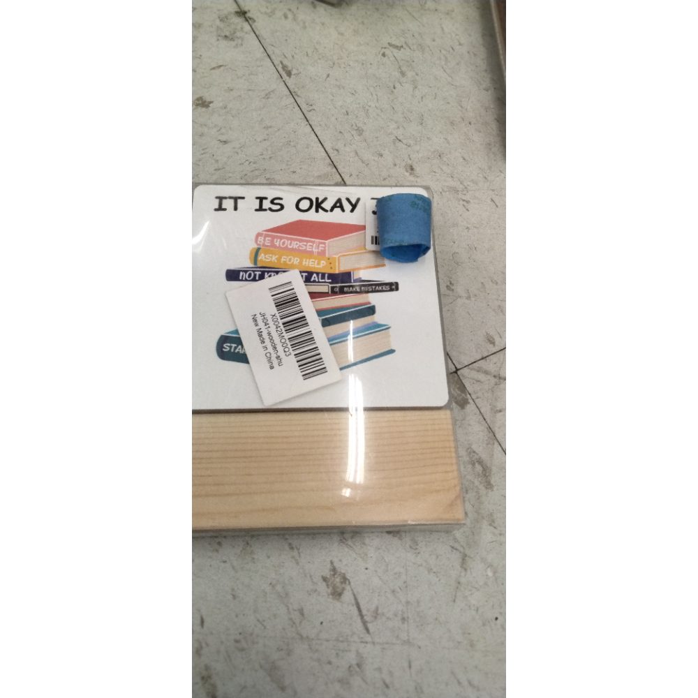 ZsaTuiy Mental Health Wooden Motivational Desk Decor - It is Okay to Ask for Help