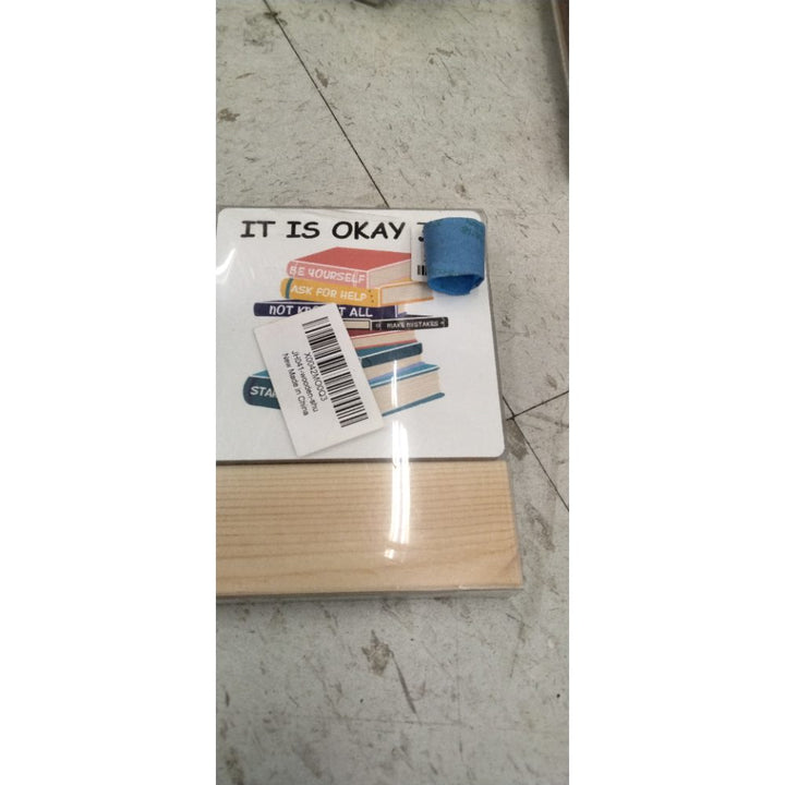 ZsaTuiy Mental Health Wooden Motivational Desk Decor - It is Okay to Ask for Help
