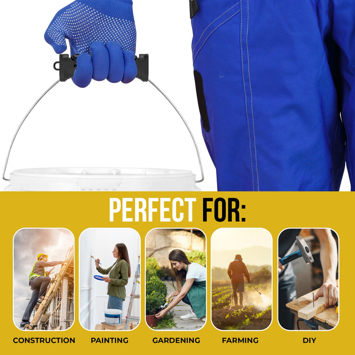 TEC Products HANDTEC Bucket Handle Grip - Ergonomic Rubber Handle Replacement for Construction, Farming, Gardening & DIY Projects - Non-Slip & Durable - Made in USA - Pack of 1 (4.75 x 1.5 Inches) Retail $8.00