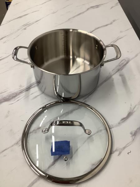 T-fal Stainless Steel Stockpot with Glass Lid Retail $75.00