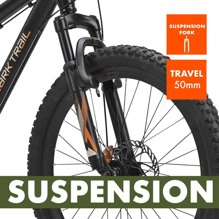 24  Ozark Trail Vibe Mountain Bicycle  8 Speed  Black  Fits Riders 4 6  - 5 6   Teen