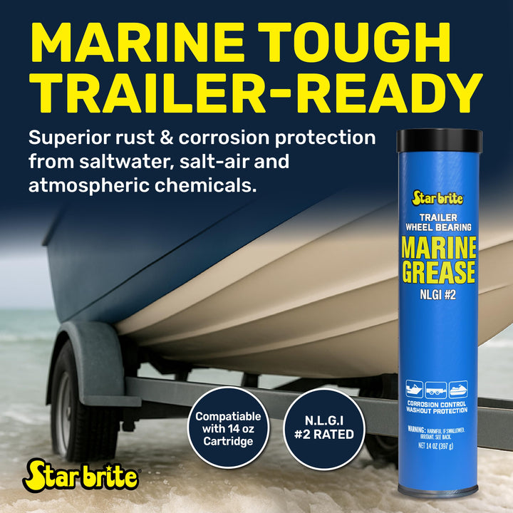STAR BRITE Wheel Bearing Grease - Boat Trailer Marine Grade - 14 OZ Grease Gun Cartridge (026014)