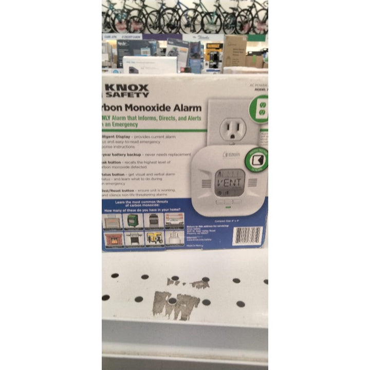 Knox Safety Plugin Carbon Monoxide Detector with 10-Year Battery Backup