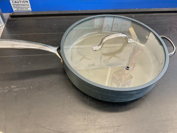GreenPan Fry Pan with Lid - Nonstick, Oven Safe, Grey Retail $50.00