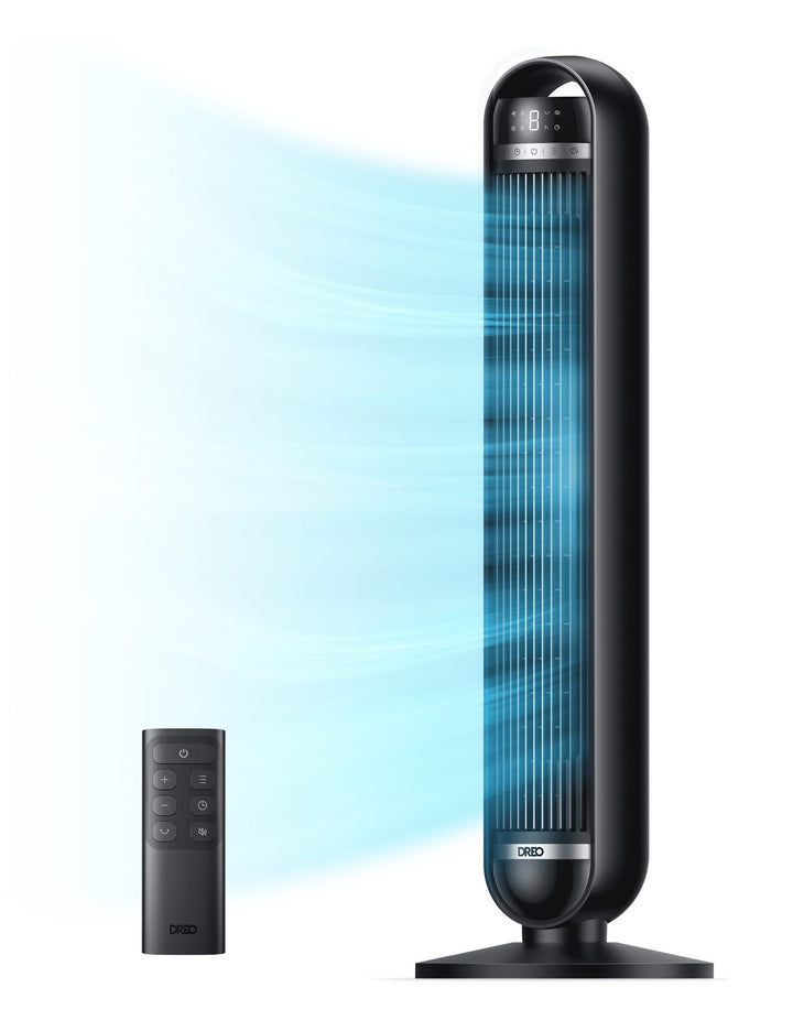 Dreo Tower Fan  27ft/s Velocity Quiet Floor Fan  90Â° Oscillating Fans for Indoors with 8 Speeds  4 Modes  Remote Control  Standing Fans  Bladeless Fa