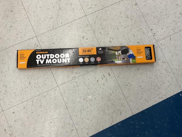 Hangman Outdoor TV Mount - 32-80 inch TV, All Surfaces, Stainless Steel Screws Retail $70.00
