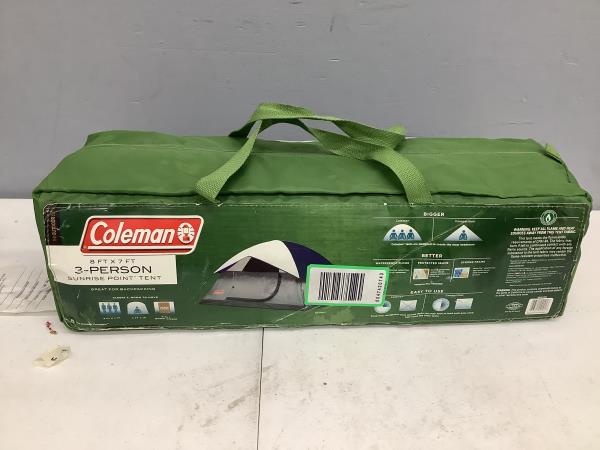 Coleman 3-Person Sunrise Point Tent - 8FT X 7FT Retail $44.99