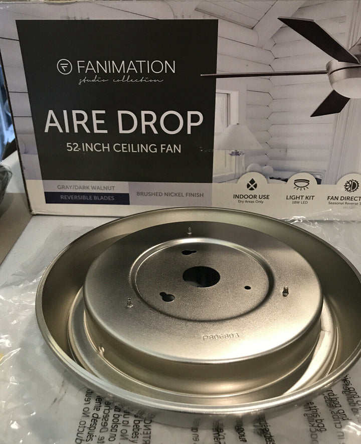 PARTS ONLY Fanimation Studio Collection Aire Drop 52-in Brushed Nickel LED MOUNT
