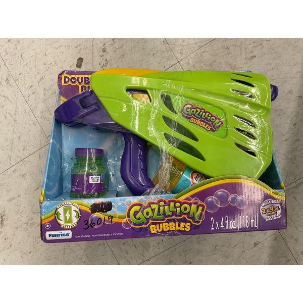 Gazillion Bubbles Bubble Gun - Double Bubble Solution, Includes Refill Retail $20.00