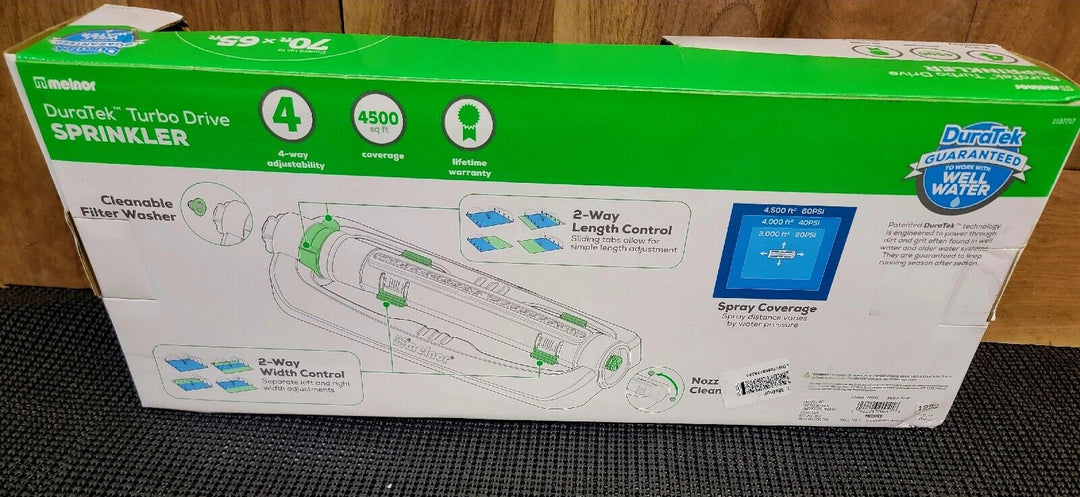 NEW Melnor DuraTek Turbo Drive Oscillating Sprinkler, 4500 Sq Ft Coverage