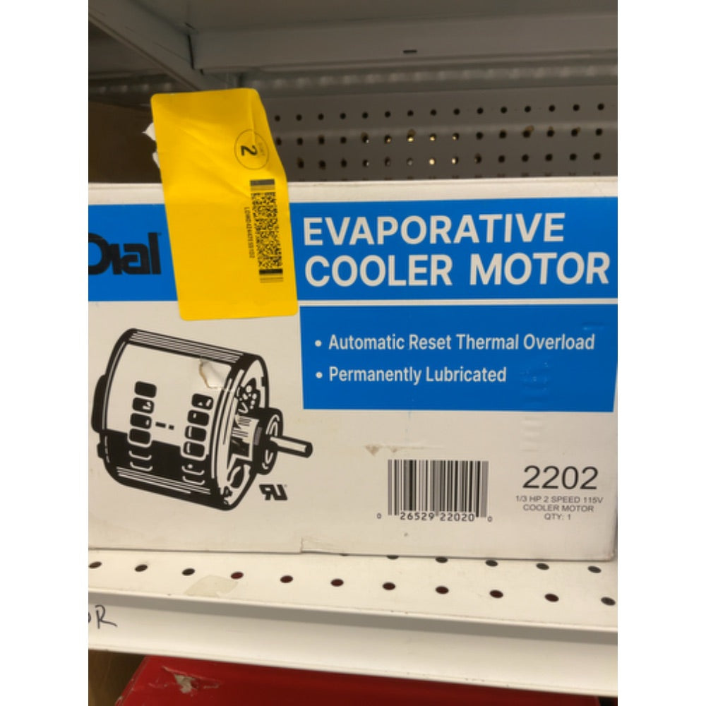 Dial Manufacturing 1/3 HP 115V 2 Speed Evaporative Cooler Motor