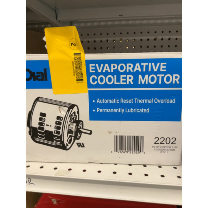Dial Manufacturing 1/3 HP 115V 2 Speed Evaporative Cooler Motor