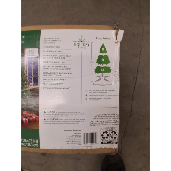 Holiday Time TG66M2BJHD00 6.5' Pre-Lit Madison Pine Green Artificial Christmas Retail $99.00