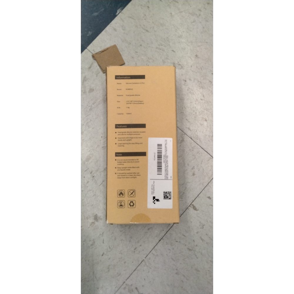 RUNROLE Versatile Reusable Silicone Containers Food Storage Bags 2 Pack Quart Size Large Opening Food Travel Bag Snack Sandwich Portable Lunch Bag Bowls -Upright Seal, Easy Cleaning (33 OZ/PC, White)