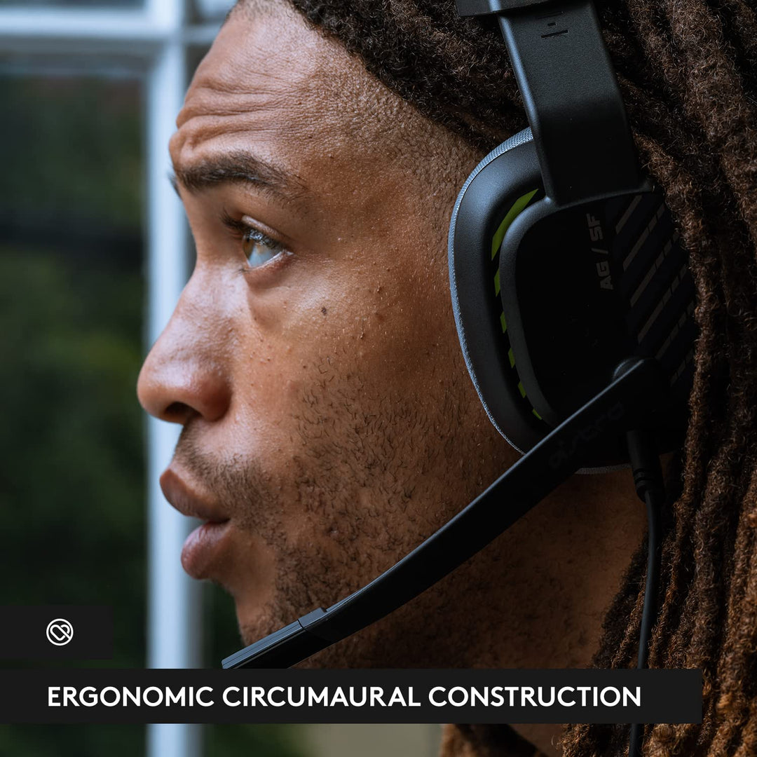 Logitech G Astro A10 Gen 2 Cross-Platform Wired Gaming Headset for PlayStation 5/4, Xbox S|X, Nintendo Switch, PC: 3.5mm Headphone Jack, 32mm Drivers, Flip-to-Mute Mic, Over-Ear - Black/Xbox Edition