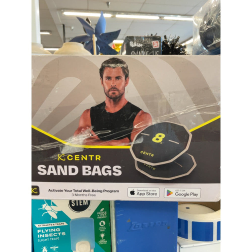 Centr By Chris Hemsworth Sand Bags, Long-Lasting Neoprene Free Weights, 8 lb, 2-Pack + 3-Month Membership