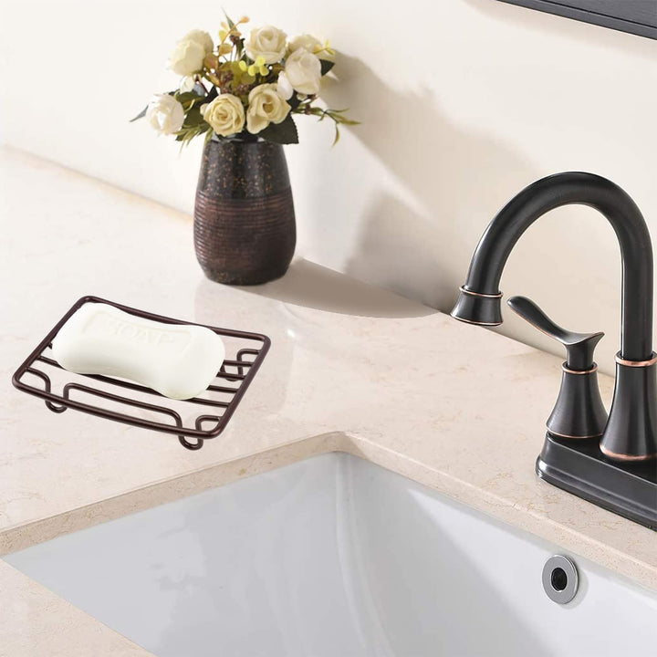GUUKAR Bar Soap Dish Holder for Shower Bathroom Stainless Steel Rust Proof Self Draining, Bronze-2 Pack