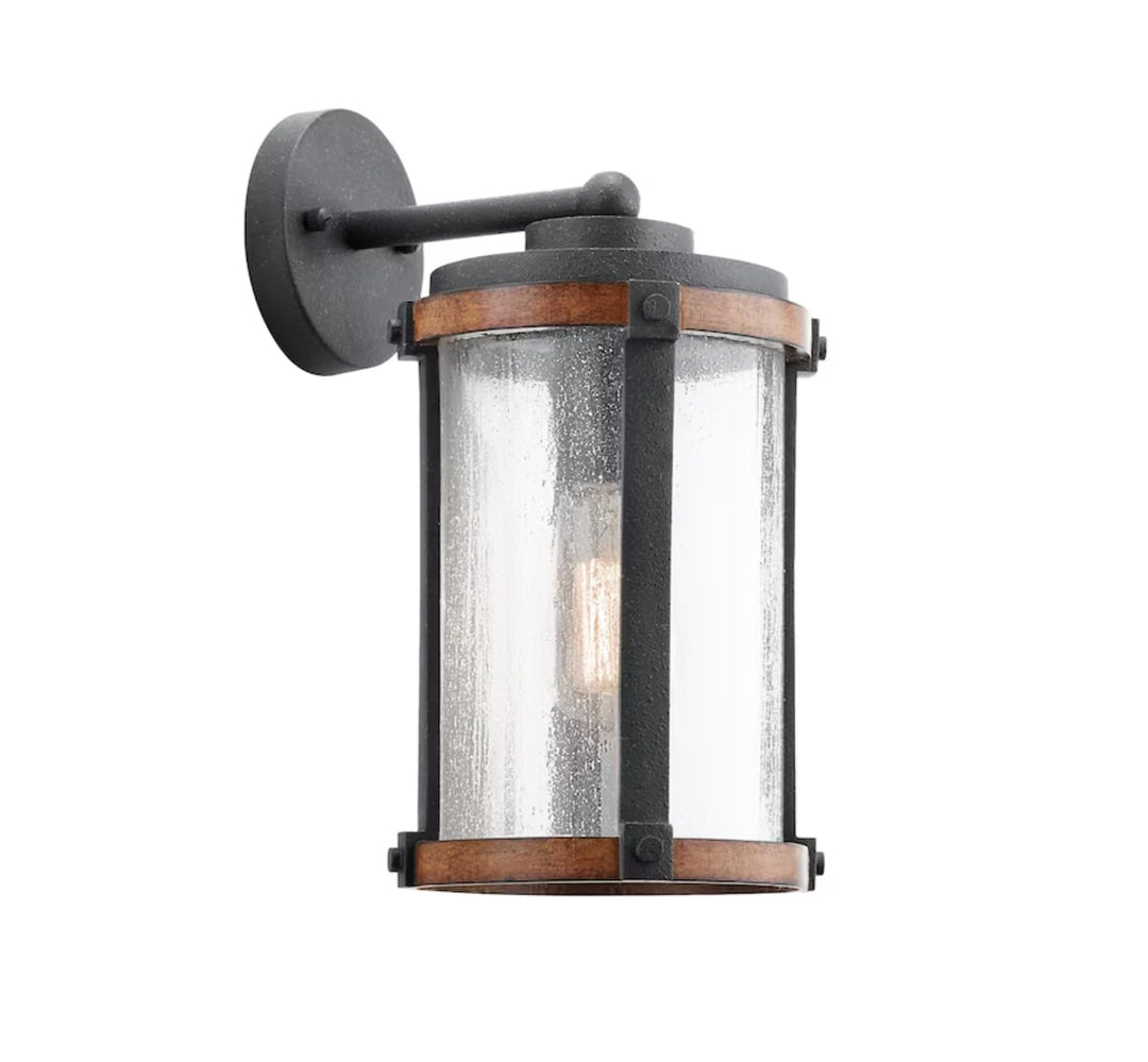 Kichler Lighting Barrington Outdoor Wall Light, Distressed Black, 39495A