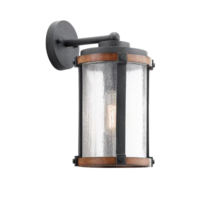Kichler Lighting Barrington Outdoor Wall Light, Distressed Black, 39495A