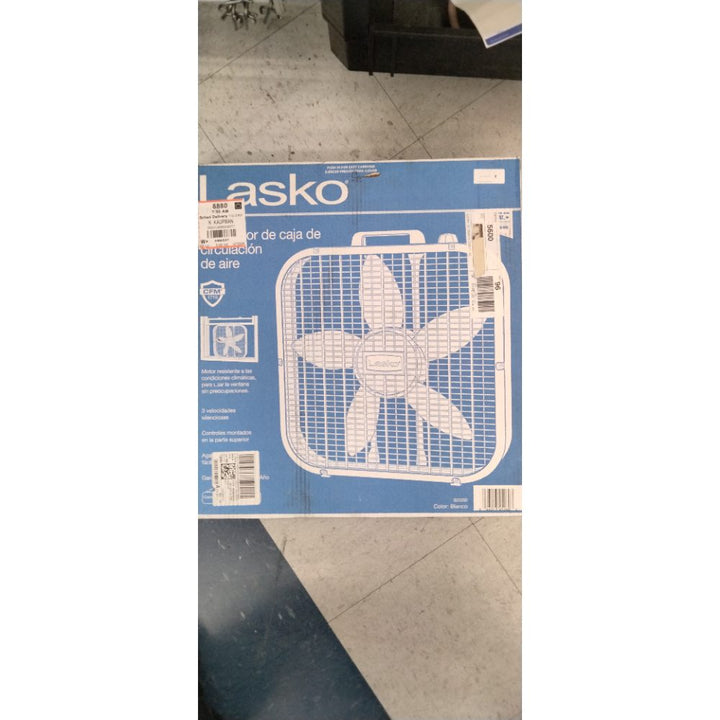 Lasko 20  Cool Colors 3-Speed Box Fan with Weather-Resistant Motor  Blue  B20310