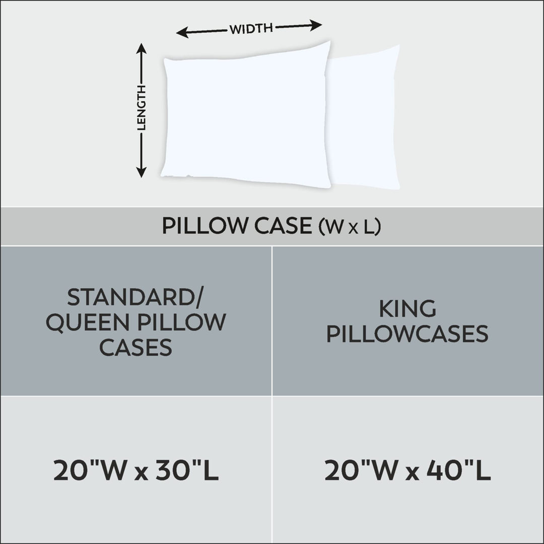 Standard Pillowcase Set, 400TC 100% Cotton Pillowcases, Hotel Quality Snow White Pillowcase Set, Skin Friendly Percale Pillowcase Set