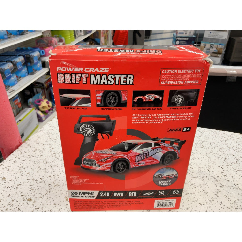 Power Craze Drift Master RC Car - 20 MPH, 2.4G AWD, RTR, Hobby Style Body