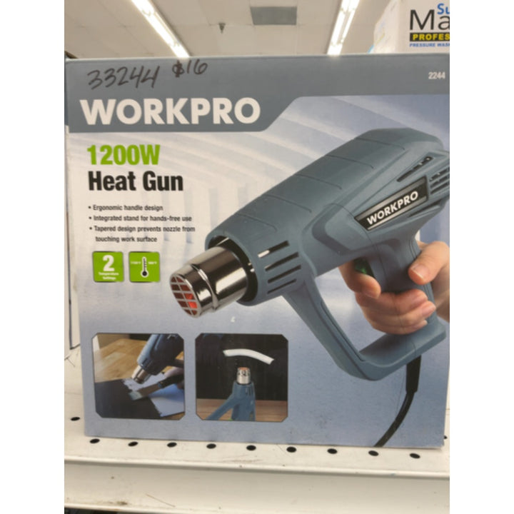 WORKPRO Heat Gun with Dual Temperature  1200W  Model 2244  Gray  New