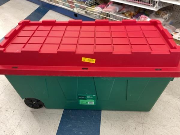 Holiday, Storage Container, Rolling, Red-Green Retail $40.00