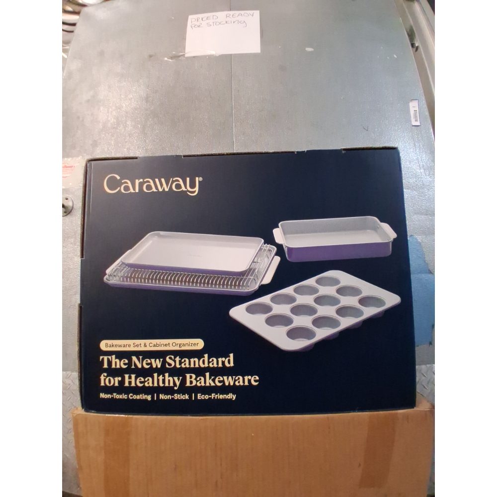 Caraway Nonstick Ceramic Bakeware Set (5 Pieces) - Baking Sheets, Assorted Baking Pans, & Storage - Aluminized Steel Body - Non Toxic, PTFE & PFOA Free - Navy Retail $232.00