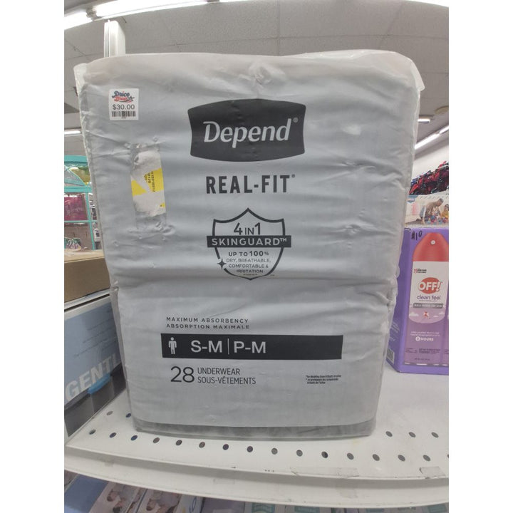 Depend REAL-FIT 4in1 SKINGUARD Underwear, S-M, 28 Count