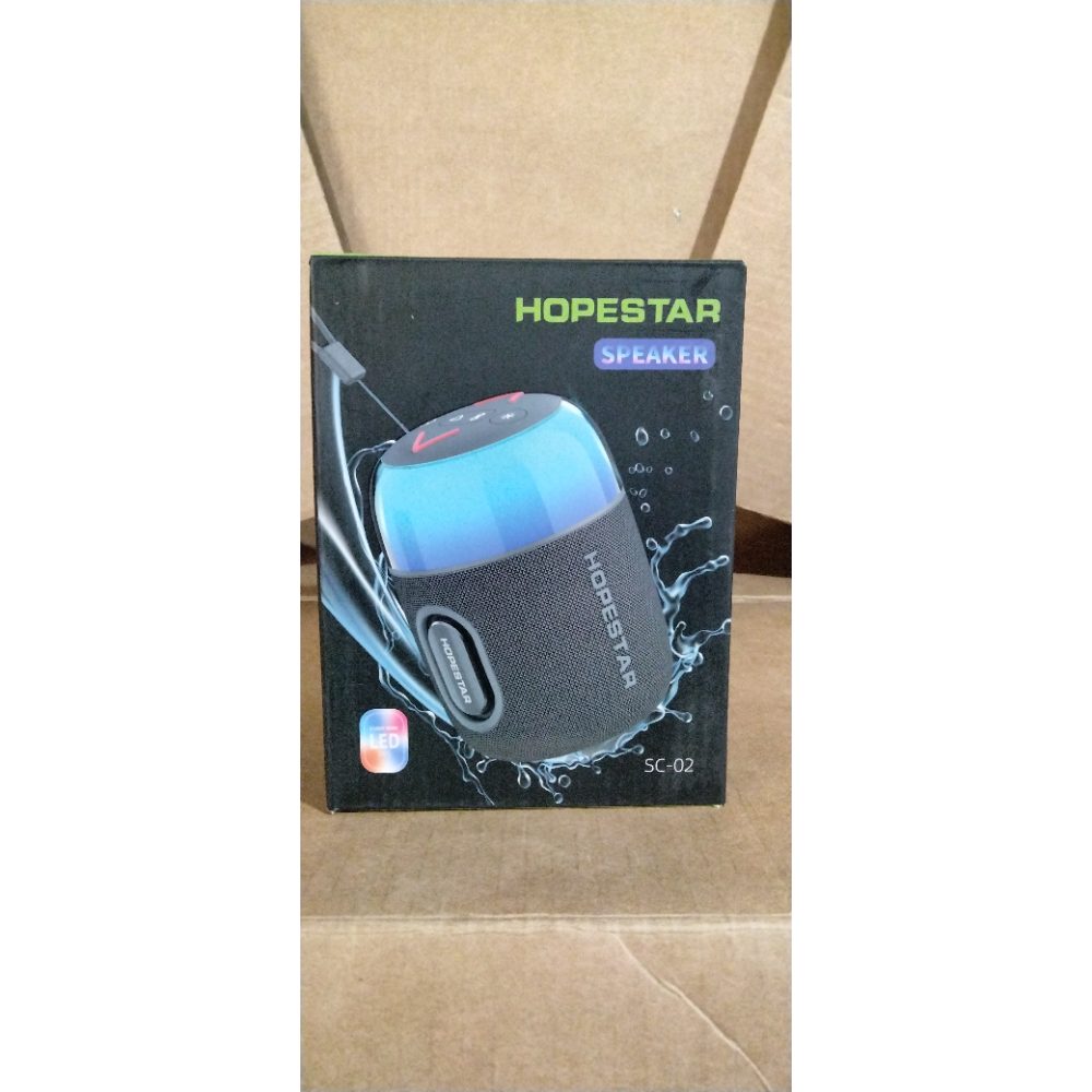 HOPESTAR SC-02 Speaker - Bluetooth 5.3, LED, 1500mAh Battery - GRAY Retail $30.00