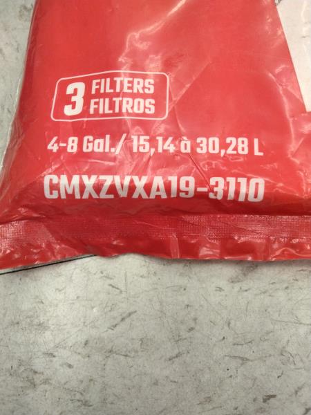 Craftsman CMXZVXA19-3110 Disposable High-Efficiency Filter Bags, 4-8 Gallon, 3 Filters Retail $15.00