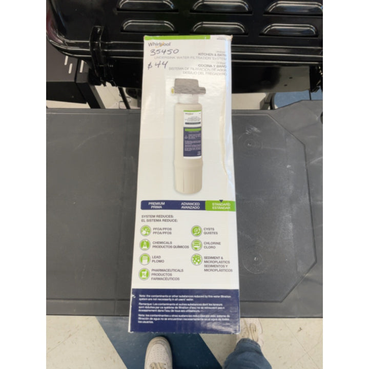 Whirlpool WHAFFS Sink Water Filtration System | Sleek Fit for Kitchen and Bathroom | Easy to Replace UltraEase Filter Cartridges, Blue