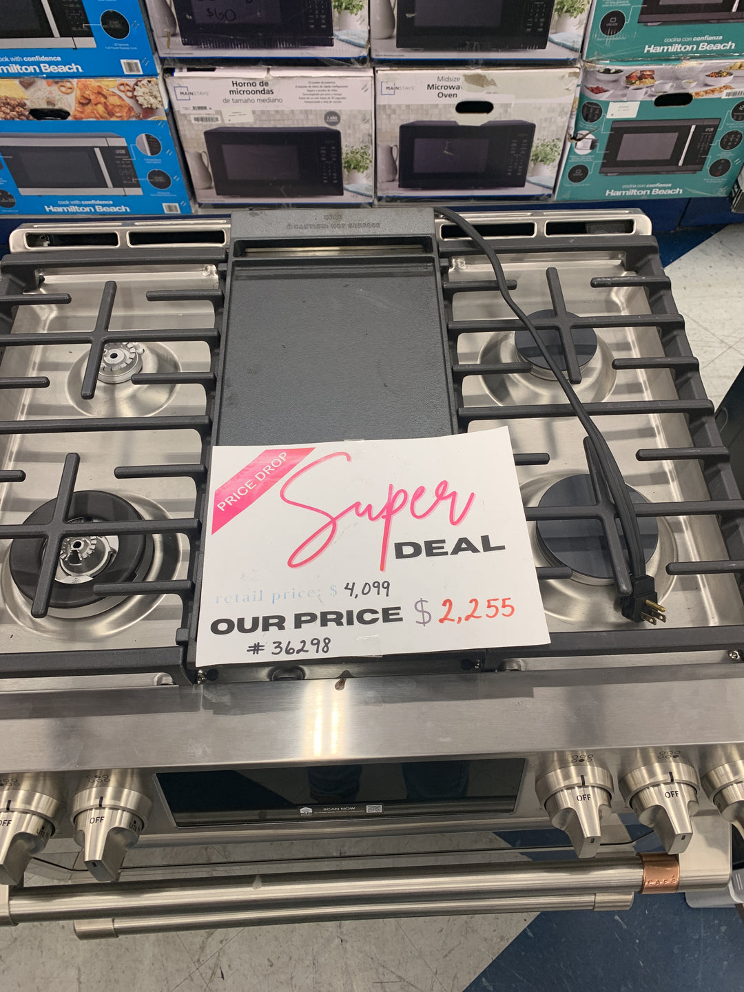 Cafe Dual Oven Range, Stainless Steel Finish, Double Oven