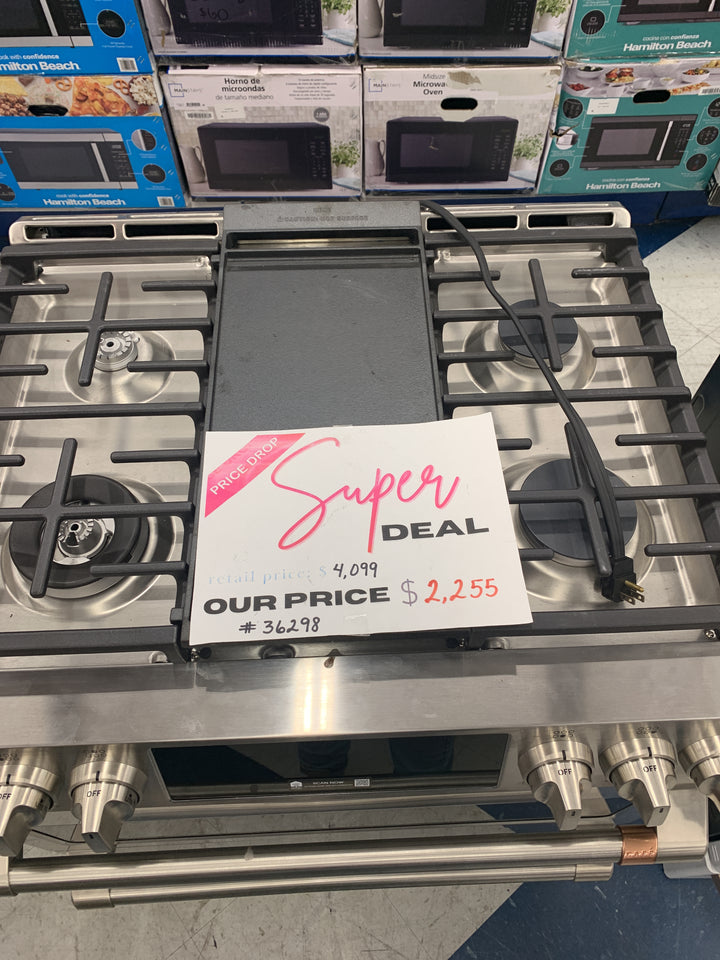 Cafe Dual Oven Range, Stainless Steel Finish, Double Oven