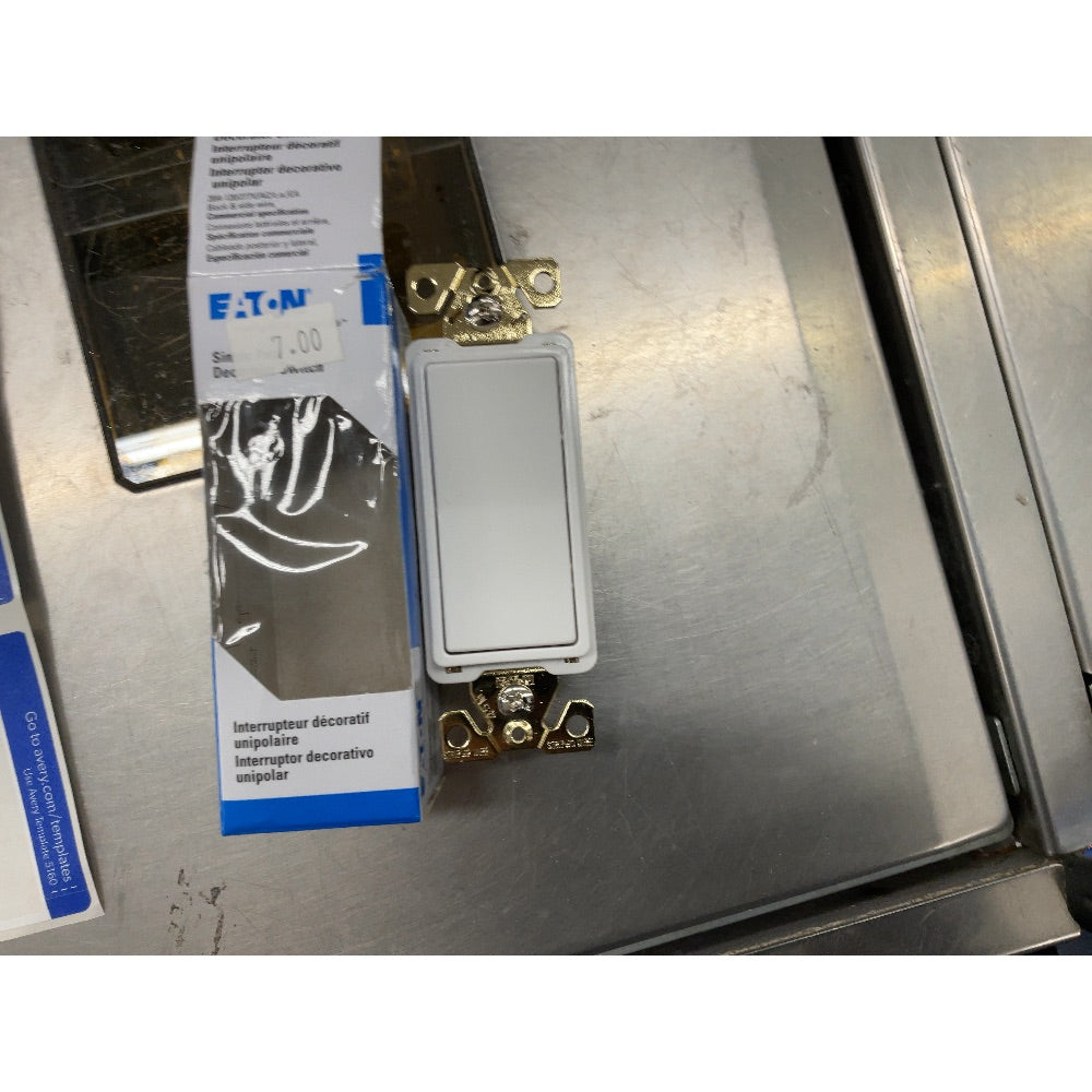 Eaton Decorator Switch, Unipolar, White
