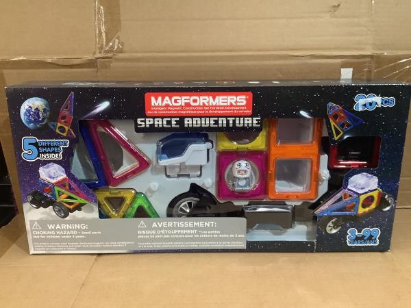 Magformers Magnetic Construction 20 PC Space Adventure STEM Toy Set  +3 Years Retail $12.12