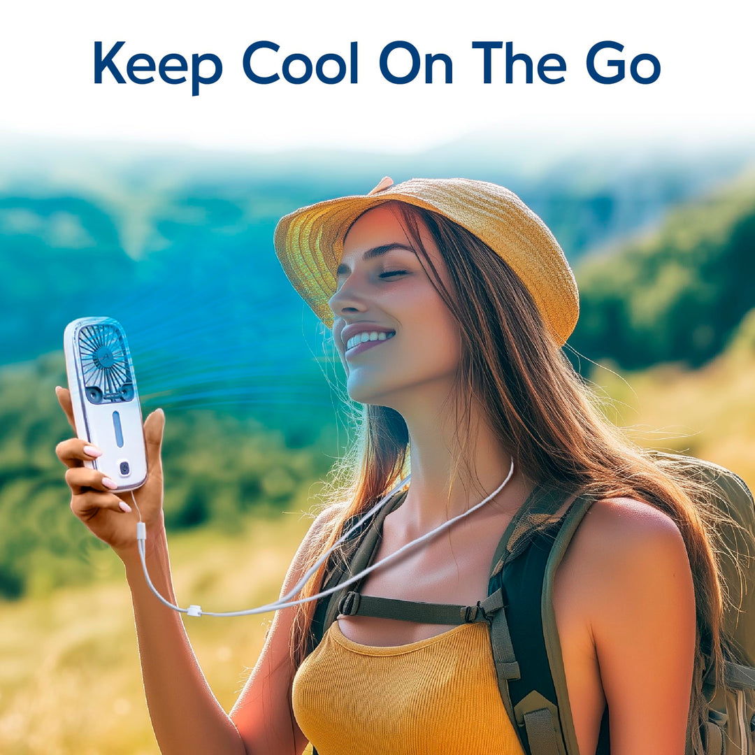 Arctic Air Pocket Small Portable Fan, Powerful, Personal Air Cooler with 3 Adjustable Speeds, 12-Hour Battery Life, Hand Fan for Indoor and Outdoor Use