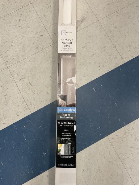 Mainstays 3 1/2” vertical blind Retail $59.62