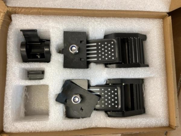 American Flag Truck Bed Rail Mount Clamps, Black, Universal Fit Retail $23.00